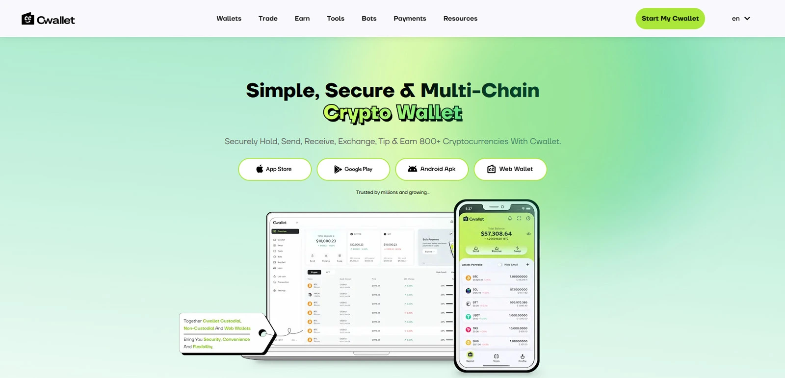Cwallet Website Screenshot
