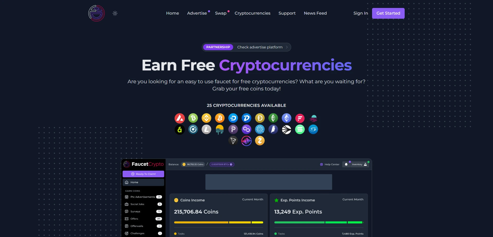 Faucetcrypto website screenshot