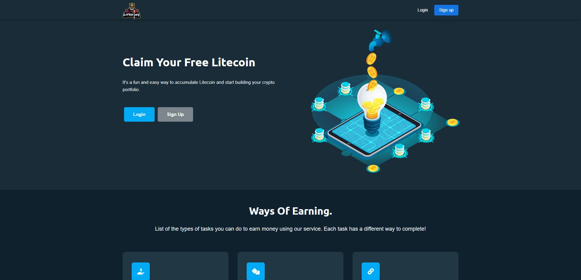 Liteking website screenshot
