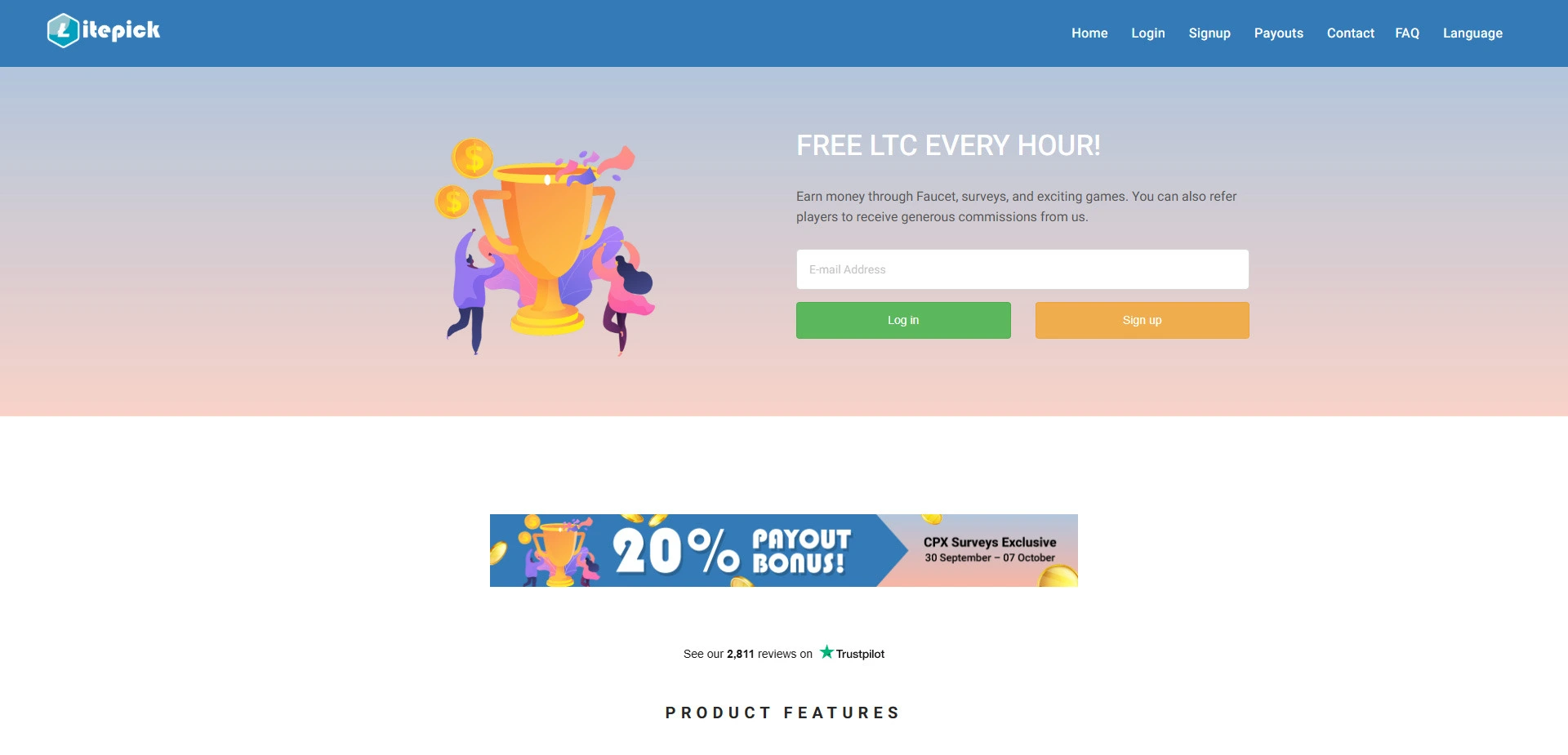Litepick website screenshot