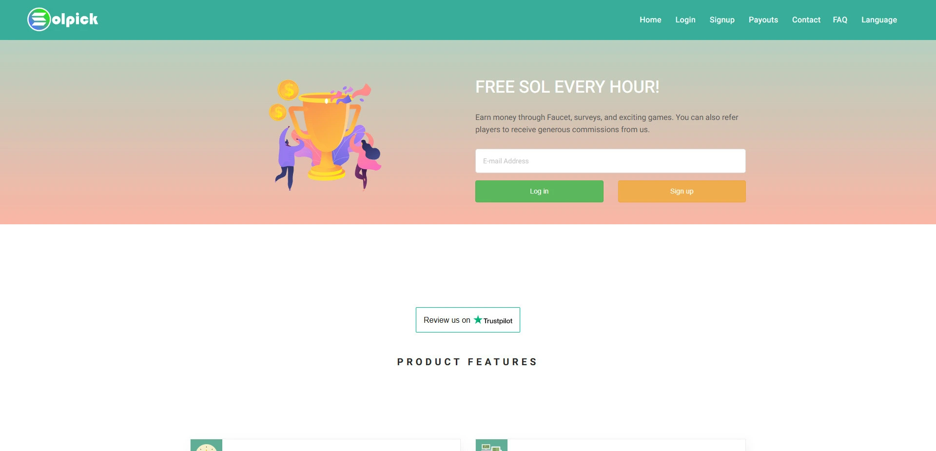 Solpick website screenshot