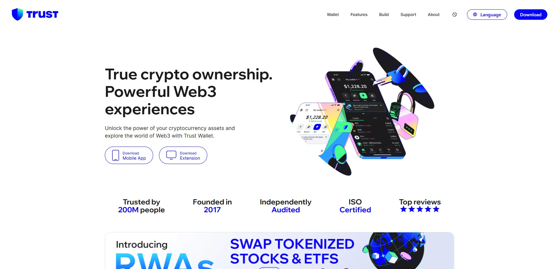 Trust wallet website screenshot